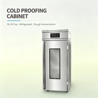 Armoire de fermentation professionnelle en acier inoxydable pour 18 à 40 plateaux, avec système de pulvérisation, pour pains et pâtons