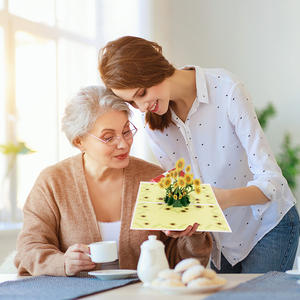 Cartões de Agradecimento Personalizados em Forma de Flor 3D com Envelope Dourado Impressão em Lote Papel 7x5 polegadas Feito à Mão para o Dia das Mães - Product Image 6