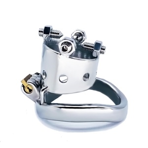 Anillos para Pene Pequeños FRRK, Jaula de Castidad Masculina de Acero Inoxidable, Cinturón de Bondage para Pene, Dispositivos de Bloqueo, Juguetes Sexuales BDSM para Hombres - Product Image 1