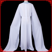 Robe de danse à manches aquatiques pour opéra chinois, tenue de scène Hua Dan pour femme, en polyester et rayonne, blanche