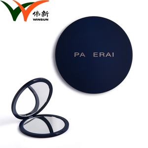 Fashion Round Dual Fold <b>Mirror</b> Silkscreen Printing Black ABS <b>Plastic</b> <b>Mirror</b> - Product Image 3