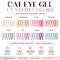 Vernis gel œil de chat avec logo personnalisé nouveau style de vernis à ongles UV sans cruauté et non toxique Soak Off Design français Source de lampe à LED pour le bricolage