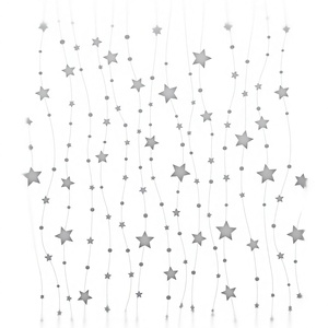 Nappe de table minimaliste française avec sequins, maille dorée et pompons en forme d'étoile - Product Image 6