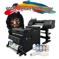 Mesin Printer DTF Roll-to-Roll Digital 2-Head Gowin GW600 60cm High-Speed Baru, Bahan Stainless Steel, Tinta Pigment, Otomatis untuk Kaos
