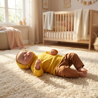Poupée Reborn de 20 pouces, tête entièrement en vinyle, corps en tissu, poupée nouveau-né réaliste, jouet fait main, cadeau pour enfants, collection