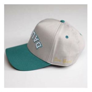Casquette de baseball personnalisée pour homme, 100% coton, 5 panneaux, logo brodé 3D, bicolore, imperméable, de haute qualité, pour le sport - Product Image 3