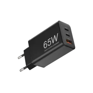 EU US UK Plug 3 Ports USB C Mobile Phone QC PD Wall Charger Super Fast Charging 65w Gan Charger for Iphone Samsung Oneplus