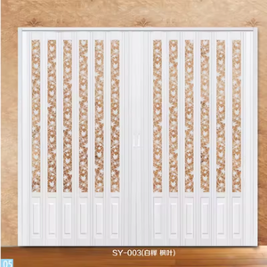 باب قابل للطي من البلاستيك الشفاف الأبيض الجميل مع زجاج للاستخدام الداخلي - Product Image 3