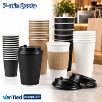 Manchon en papier kraft SOTON blanc simple paroi pour gobelet 12 oz – Jetable, pour café, thé, boissons chaudes ou froides, lait, à emporter, pour fêtes, personnalisable, portable