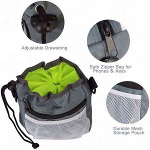 Sac à friandises portable en tissu pour chien, pochette d'entraînement extérieure, sac d'alimentation grande capacité, sac banane pour dresseur d'animaux, collations pour chien - Product Image 5
