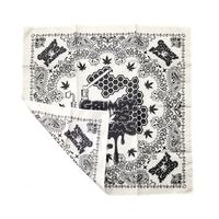 Bandana kustom cetak Logo Anda sendiri dengan Bandana sutra poliester persegi Logo