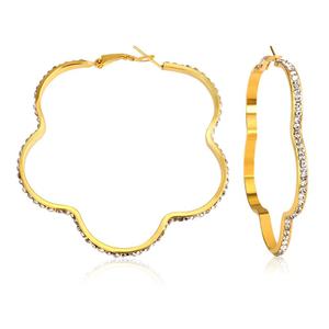 Collare - Aros Grandes de Diferentes Colores para Mujer, Acero Inoxidable, Color Dorado que Nunca se Desvanece, Regalo para Mujer, Aros de Moda, Joyería - Product Image 1