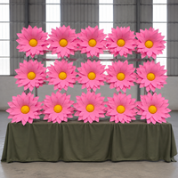 Roze Daisy Bloemenwandpaneel Reuze Papieren Kunstbloem Bruiloft Evenement Decoratie Commerciële Bloemendisplay Fabriek Leverancier
