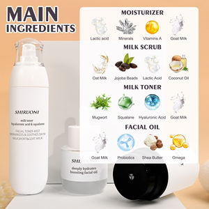 Ensemble <span class=keywords><strong>de</strong></span> soins <span class=keywords><strong>de</strong></span> la peau anti-âge <span class=keywords><strong>gommage</strong></span> tonique et hydratant à l'huile pour le <span class=keywords><strong>visage</strong></span> personnalisé ensemble <span class=keywords><strong>de</strong></span> soins <span class=keywords><strong>de</strong></span> la peau au <span class=keywords><strong>lait</strong></span> <span class=keywords><strong>de</strong></span> chèvre éclaircissant anti-rides - Product Image 3