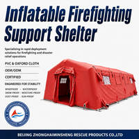 Tente de Secours Médicale Gonflable Portable en PVC Imperméable, Double Couche, Quatre Saisons, Ignifuge, Automatique, Tactique, pour la Lutte Contre l'Incendie
