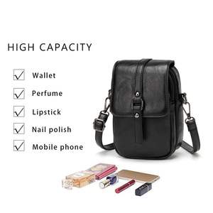 Sac bandoulière vintage en cuir PU souple pour femme, léger et portable, avec pochette pour téléphone, style simple et tendance - Product Image 3