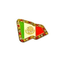 Personnalisé mexicain métal émail Cowboy Baseball chapeau PinCap Clip broche Cowboy mexicain chapeau émail broche elfe breloques drapeau chapeau insigne