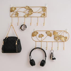 Appendiabiti da Parete Decorativo Moderno in Ferro <span class=keywords><strong>a</strong></span> Forma di Foglia di Albicocca per <span class=keywords><strong>Ingresso</strong></span>, Porta Chiavi e Guardaroba - Product Image 1