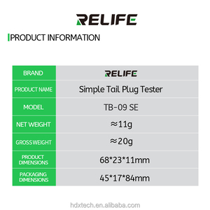 Relife TB-09 <span class=keywords><strong>SE</strong></span> เครื่องทดสอบพอร์ตชาร์จสำหรับ <span class=keywords><strong>iPhone</strong></span> Android ซ่อมปลั๊กคู่อินไลท์นิ่งชนิด C - Product Image 6