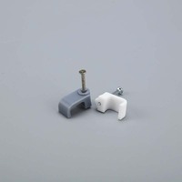 HUASU bonne qualité fabriqué prix d'usine plat électrique PE rond fil d'acier câble Clips mur clous Clip