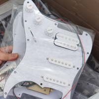 SSH Top Full Set Electric Guitar Accessories ST SQ Single Top with Pickup Wiring Assembly Black & White Made of Metal & PVC