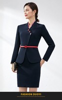 Costumes d'affaires élégants pour femmes, en viscose/polyester, respirants et imperméables, pour les postes de direction, les salons, les entretiens et le travail.