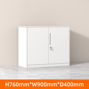 Văn phòng drawerless lưu trữ tập tin Modular tủ, đa chức năng màu xám trắng nhỏ có thể tháo rời tủ với CỬA ĐÔI & khóa - Product Image 3