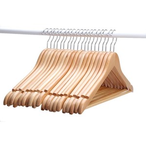 Venta caliente de la fábrica de China al por mayor barato para <span class=keywords><strong>Zara</strong></span> perchas de madera de 10 paquetes con abrazadera - Product Image 1