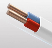 Câble électrique plat en cuivre toronné isolé PVC 2x4mm 3x4mm pour éclairage extérieur, 3 conducteurs, modèle RVVB - Marque Sanheng