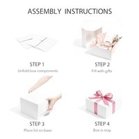 Boîtes cadeaux personnalisées en carton blanc de luxe de grande taille avec couvercles pour Noël, anniversaire, artisanat