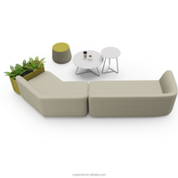 Canapé d'angle modulable en forme de L, moderne, coloré et créatif, pour le bureau et les loisirs, avec un lit extensible simple et irrégulier, garnissage en éponge