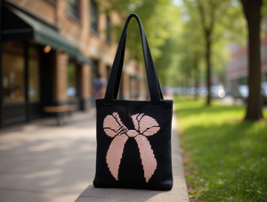 Borsa a Spalla Lavorata a Maglia per Donna con Applicazione a Fiocco, Tracolla Singola per Uso Quotidiano in Tutte le Stagioni - Product Image 2