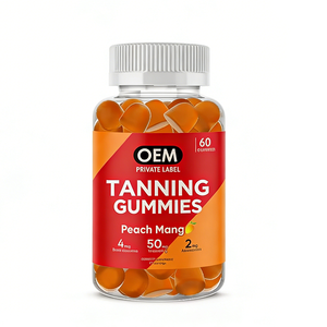 กัมมี่ผิวแทนแบรนด์ส่วนตัว เบต้าแคโรทีน ไลโคปีน และแอสตาแซนธิน กัมมี่ผิวแทนแบบไม่ต้องโดนแดด พร้อมวิตามินซีและอี สำหรับคอลลาเจน - Product Image 1