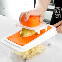 Verstelbare ABS Plastic Eco-vriendelijke LFGB gecertificeerde Smile Mom RVS 430/420J2 groentehakker, één geheel, voor de keuken