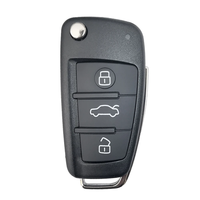 Coque de remplacement pour clé de voiture, télécommande pliable à 3 boutons, compatible avec les modèles Audi A2 A3 A4 A6 A6L A8 Q7 TT
