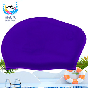 Bonnet de bain en silicone de couleur unie, imperméable, unisexe, pour adultes - Product Image 4