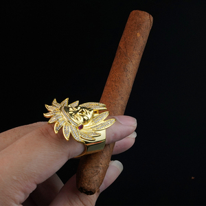 Anillo de Cóctel con Diseño de Circonia Cúbica, Fabricado por Fábrica de Joyería OEM, Unisex, Regalo para Fiestas, Diseños Egipcios, Anillo para Dedo, Puede Contener un Cigarro - Product Image 2
