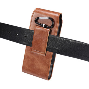 Funda Universal de Cuero PU para Teléfono Samsung Z Fold 7 6 5 4 y <span class=keywords><strong>3</strong></span> 5G, con Clip para Cinturón, Funda Tipo Holster, Bolsa de Cintura - Product Image 4