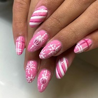 Faux ongles à presser personnalisés avec logo, noir corbeau, forme amande moyenne, motif dentelle, style gothique élégant pour soirée, faible MOQ, OEM ODM