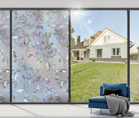 Matte Sichtschutz-Glasfolie für Zuhause, Statisch Haftende Klebefreie PVC-Lichtdurchlässige Undurchsichtige Fensterfolie für Badezimmer Balkon