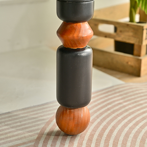 High Quality Farmhouse Indoor <b>Rustic</b> Round Black Wood <b>Coffee</b> <b>Table</b> Manufacturer - Product Image 4
