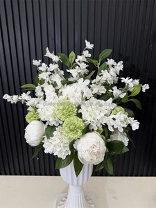 Centro <span class=keywords><strong>de</strong></span> <span class=keywords><strong>Mesa</strong></span> Artificial con Bola <span class=keywords><strong>de</strong></span> Flores Blancas y Verdes Estilo Jardín <span class=keywords><strong>de</strong></span> Moda <span class=keywords><strong>para</strong></span> Decoración <span class=keywords><strong>de</strong></span> Bodas - Product Image 5