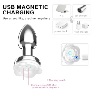 Plug anal vibrant lumineux sans fil et contrôlé par application avec fonction de massage, étanche IPX6 pour couples - Product Image 3