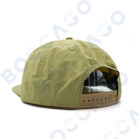 Casquette de baseball unie en nylon à séchage rapide, imperméable, à visière plate, 5 panneaux, légère, non structurée, style Dad Hat, avec logo personnalisé, pour l'extérieur