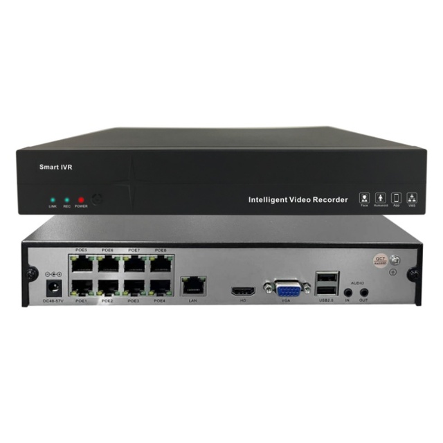 Plug&play Easy Setup AI 4CH 8CH 16CH 36CH 64CH 16 Channel 1U 2U 4K Smart AI Nvr Recorder POE Network Video Recorder