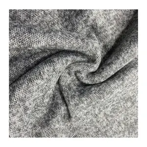 Hot Sale Polyester Viscose Rayon Blended Gray Velvet Fabric Knitted Stretch for Clothes