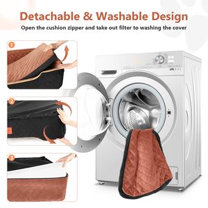 Large <b>Dog</b> Car <b>Seat</b> Solid Animal Design High Density Sponge Travel Bed Washable <b>Cover</b> and Safety Leashes <b>for</b> Medium/Large <b>Dogs</b> - Product Image 5