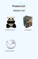 Peluche interactive IA en forme de panda amusant, jouet parlant intelligent, animal en peluche OEM ODM avec logo personnalisé HongRuiKe, éducatif pour enfants