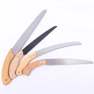 DD959 Natuurlijke Houten Handvat Snoeien Lichtgewicht Gebogen Blade Outdoor Tuinieren Handzagen Bloem Plant Trimmen Saw