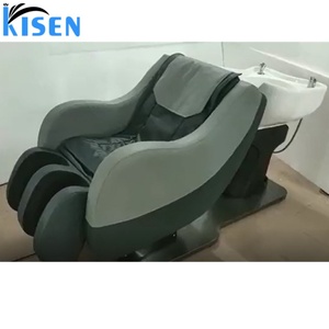 Kisen - Muebles de Salón de Belleza Modernos y de Lujo, Cama de Lavado de Cabello Eléctrica con Masaje Corporal Completo y Silla de Champú con Lavabo - Product Image 1